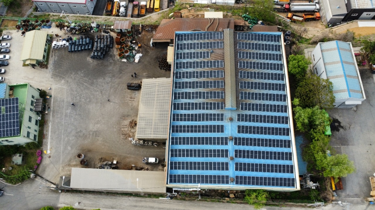 경기도 안성시 300kW 태양광 시공 현장