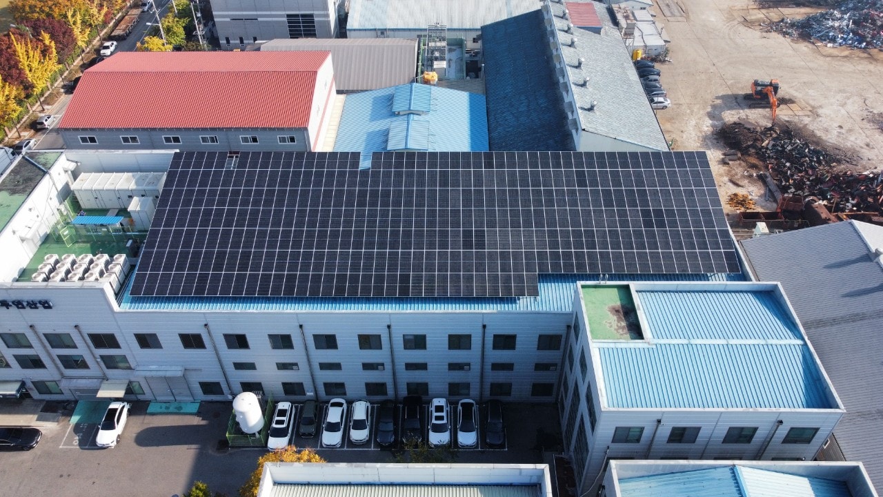 대전광역시 200kW 태양광 시공 현장