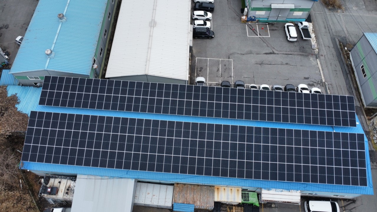 충남 아산시 150kW 태양광 시공 현장