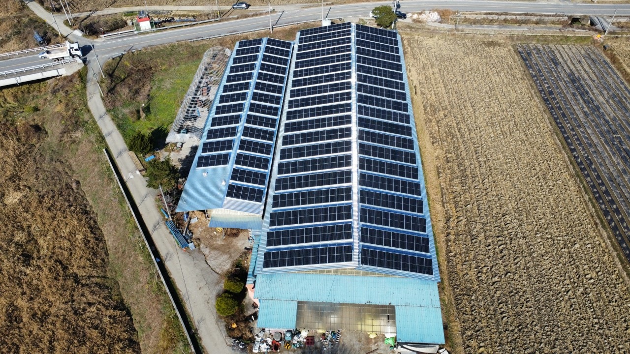 충남 청양군 350kW 태양광 시공 현장