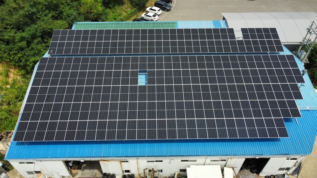 충북 옥천군 150kW 태양광 시공 현장